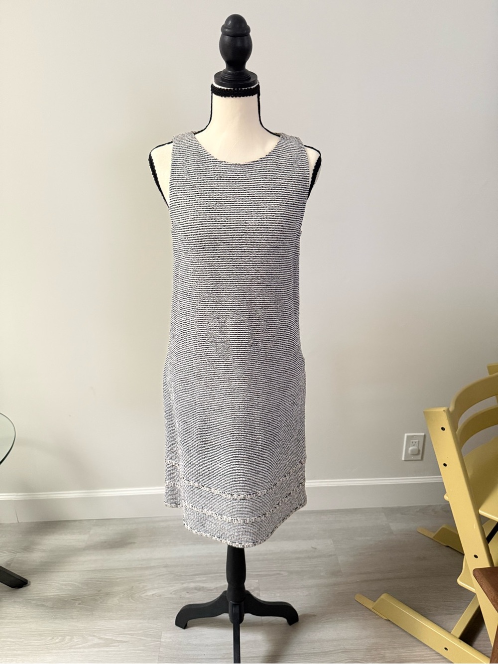 St. John Black and White Knit Dress
